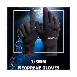 3mm 5mm Neoprene Diving Winter Heated Gloves For Men Women Diver Wetsuit - S, 5MM