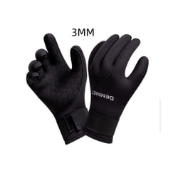 3mm 5mm Neoprene Diving Winter Heated Gloves For Men Women Diver Wetsuit - L, 3MM