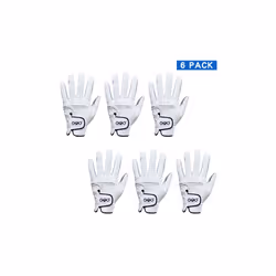 6 PCS Golf Gloves Men's Golf Glove Soft Breathable Pure Sheepskin Genuine - 22 Small, Worn on Left hand