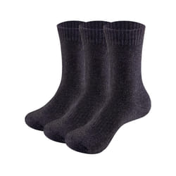 Mens Merino Wool Socks Plain Mid Calf Crew Thick Thermal Warm Socks For - xL 41-44 EU Size, 2303Grey