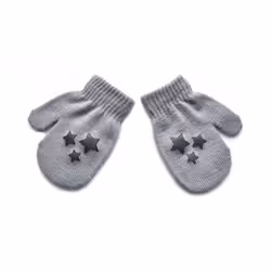 Cartoon Fox Baby Mittens Winter Warm Kids Baby Girl Gloves Knitted Children - style2 gray