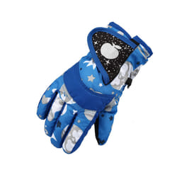 Girls Boys Waterproof Warm Gloves Winter Professional Ski Gloves Snow - 3-7 children, blue
