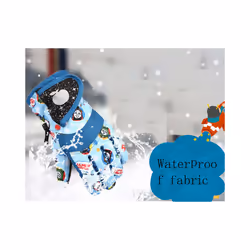Girls Boys Waterproof Warm Gloves Winter Professional Ski Gloves Snow - 3-7 children, Parquet