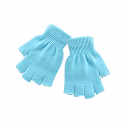 Hot Children Magic Knitted Gloves Kids Stretch Half Finger Glove Winter - One Size, 3