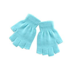 Hot Children Magic Knitted Gloves Kids Stretch Half Finger Glove Winter - One Size, 3
