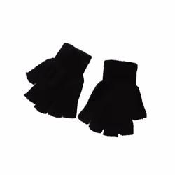Hot Children Magic Knitted Gloves Kids Stretch Half Finger Glove Winter - One Size, 5