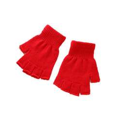 Hot Children Magic Knitted Gloves Kids Stretch Half Finger Glove Winter - One Size, 1