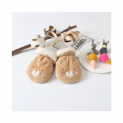 Kids Gloves Winter Baby Full Finger Mittens Thicken Infant Anti-Grab Gloves - Cat