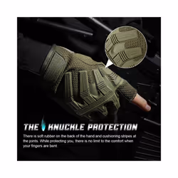 Fingerless Glove Half Finger Gloves Tactical Military Army Mittens SWAT - M, Balck