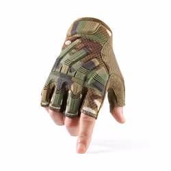 Fingerless Glove Half Finger Gloves Tactical Military Army Mittens SWAT - xL, CP