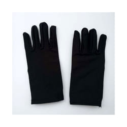 1 Pair Children's Dance Gloves Black White Elastic Festival Performance - One Size, Black