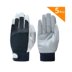 Leather Work Gloves Safety D Grade Wear-Resistant Safety Working Gloves - Blue