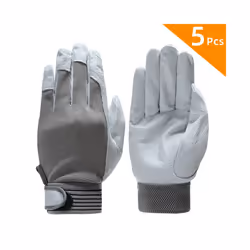Leather Work Gloves Safety D Grade Wear-Resistant Safety Working Gloves - Gray