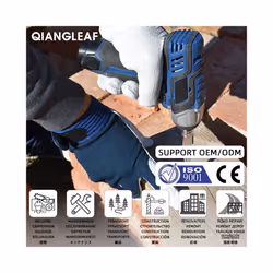 Leather Work Gloves Safety D Grade Wear-Resistant Safety Working Gloves - Gray