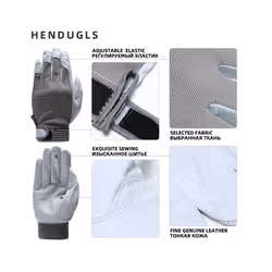 Leather Work Gloves Safety D Grade Wear-Resistant Safety Working Gloves - Gray