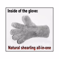 Fur integrated gloves men and women shearling children's gloves winter - One Size, 02 dark green
