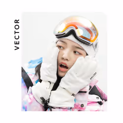 Ski Gloves Women Warm Winter Waterproof Skiing Snowboard Gloves Snowmobile - M, Gold