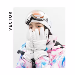 Ski Gloves Women Warm Winter Waterproof Skiing Snowboard Gloves Snowmobile - M, Gold