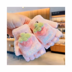 ) 0-8 Old Years Winter Children Girls Soft Half Finger Cover Animal Warm - 0-10 Year old, c6386-2 (0-4 years