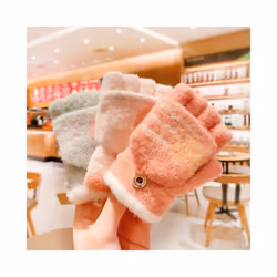 ) 0-8 Old Years Winter Children Girls Soft Half Finger Cover Animal Warm - 0-10 Year old, c6386-2 (0-4 years