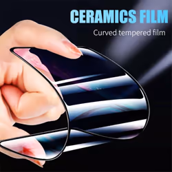 For iPhone 16 15 14 13 12 mini 11 Pro XS MAX X XR 6 6s 7 8 Plus SE 2020 Full Glue Full Cover Soft Ceramic Film Screen Protect ...