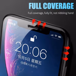 For iPhone 16 15 14 13 12 mini 11 Pro XS MAX X XR 6 6s 7 8 Plus SE 2020 Full Glue Full Cover Soft Ceramic Film Screen Protector