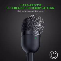 Razer Seiren Mini USB Streaming Microphone: Precise Supercardioid Pickup Pattern - Professional Recording Quality - Ultra-Compact Build - ..