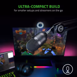 Razer Seiren Mini USB Streaming Microphone: Precise Supercardioid Pickup Pattern - Professional Recording Quality - Ultra-Compact Build - ..