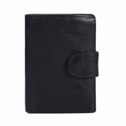 Men Wallet Oil Wax Cowhide Genuine Leather Wallets Coin Purse Clutch Hasp Open Top Quality Retro Short Wallet 13.5cm - black