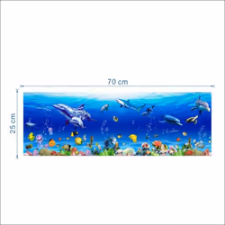 DIY Removable Modern Sea World Theme Wall Sticker Bathroom Decal Art Home Decor