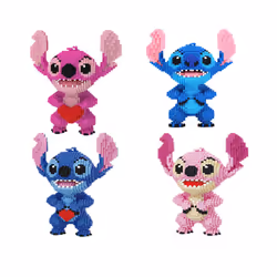 Building Blocks Stitch | Stitch Build Blocks | Assembled Toys - Series - With box, A