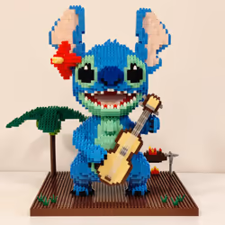 Model Building Blocks Stitch | Mini Building Block Stitch | Cute Diamond - No Box, Guita Stitch