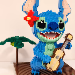 Model Building Blocks Stitch | Mini Building Block Stitch | Cute Diamond - No Box, Guita Stitch