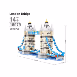 City Architecture Eiffel Tower Big Ben Pair Louvre Micro Building Blocks - 069 no box