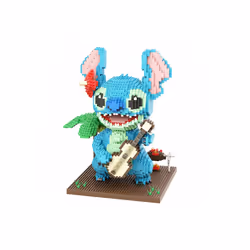 Model Building Blocks Stitch | Mini Building Block Stitch | Cute Diamond - With Box, Guita Stitch