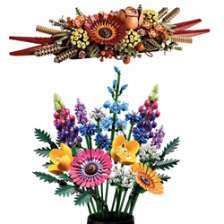 2023 NEW ICONS 10314 Dried Flower Centerpiece Wildflower Bouquet Building - 939pcs