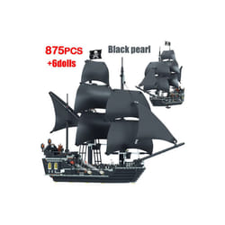 City Of The Caribbean Pirates Ships Building Blocks DIY 4195 Queen Annes - Black Pearl