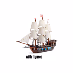 Stock Pirate Imperial Caribbean Ship Flagship Black Pearl Silent Mary - 1709PCS