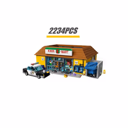 New Movie Series The Simpson Kwik-e-mart House Model Streetview Building - 2234PCS-no box