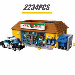 New Movie Series The Simpson Kwik-e-mart House Model Streetview Building - 2527PCS-no box