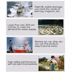 50W 4500L/H 5m DC 12V/24V Solar Water Pump Brushless Motor Water Circulation Submersible Pump Irrigation Fountain Fish Pond - ...