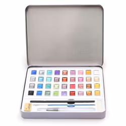 Glitter Watercolor Paints Dainayw Metallic Solid Pigment 36 Colors for Art Student Artist Watercolor Techniques