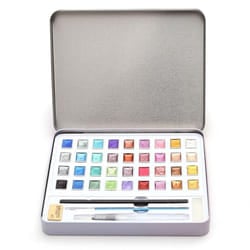 Glitter Watercolor Paints Dainayw Metallic Solid Pigment 36 Colors for Art Student Artist Watercolor Techniques