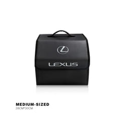 Car Trunk Storage Bag Leather Camping Box Collapsible For Lexus IS300h - A-S