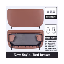 Car Seat Back Panel Cover For BMW 5 Series F10 GT 7 Series F01 F02 High - New Style-Redbrown