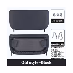 Car Seat Back Panel Cover For BMW 5 Series F10 GT 7 Series F01 F02 High - Old Style-Black