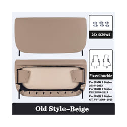 Car Seat Back Panel Cover For BMW 5 Series F10 GT 7 Series F01 F02 High - Old Style-Beige