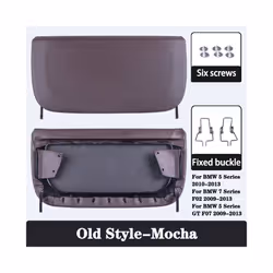 Car Seat Back Panel Cover For BMW 5 Series F10 GT 7 Series F01 F02 High - Old Style-Mocha