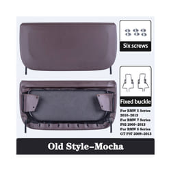 Car Seat Back Panel Cover For BMW 5 Series F10 GT 7 Series F01 F02 High - Old Style-Mocha