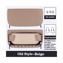 Car Seat Back Panel Cover ABS Cap Storage Pocket Replacement - Old Style-Beige